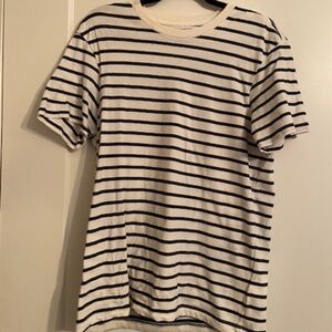 J Crew blue striped shirt ladies medium M worn once 100% cotton J. Crew Mime
